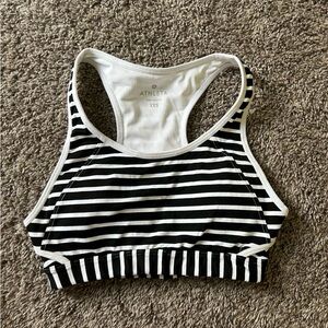 Athleta Striped Racerback Sports Bra